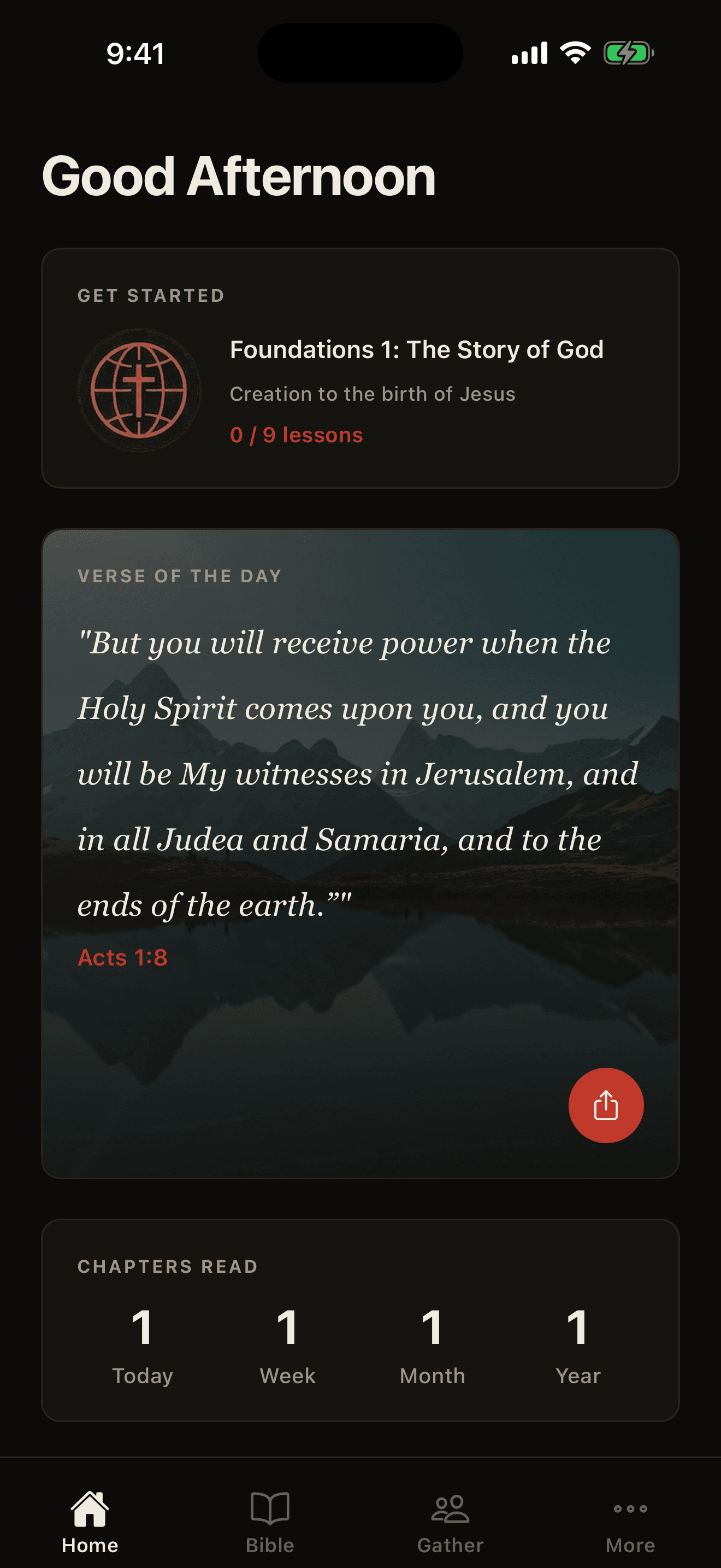 EveryBible home screen