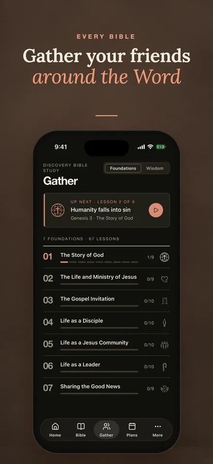 Gather: discipleship lessons to study with friends.